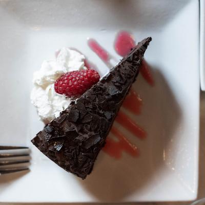 flourless chocolate cake.