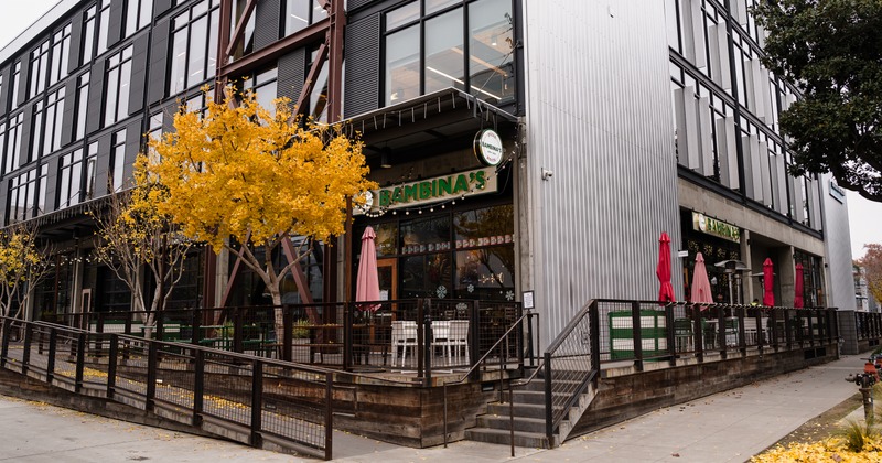 Exterior, restaurant, corner view