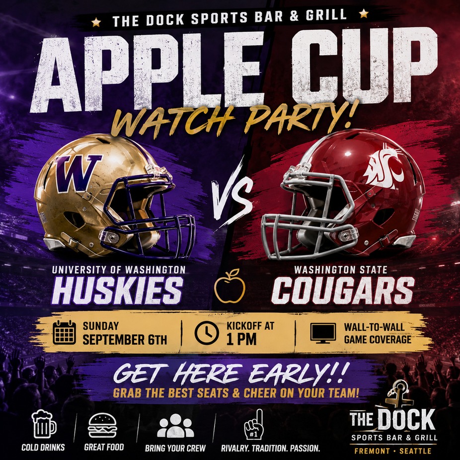 🏈 APPLE CUP WATCH PARTY! 🏈 event photo