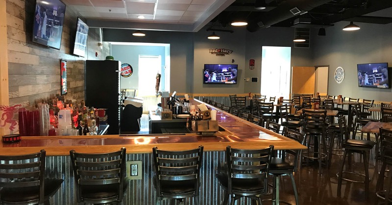 Interior, bar and seating area