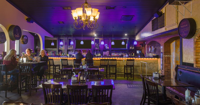 Interior, seating area and bar area