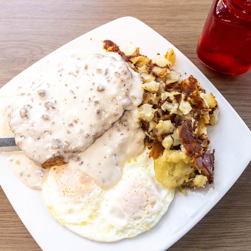 menu item 3 of 18, Country Fried Steak and Eggs