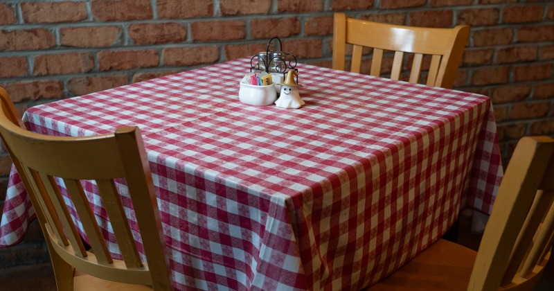 Interior, table and chairs in dining area