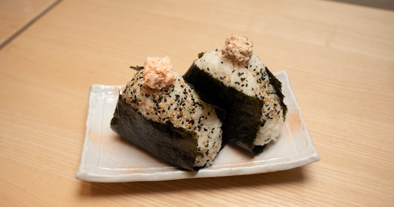 Giant Japanese rice ball with choice of filling