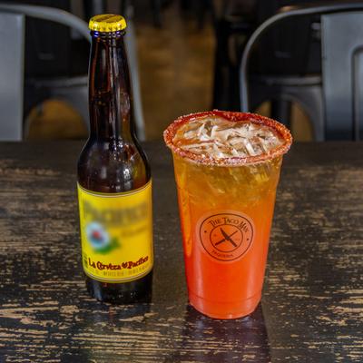 Pacifico beer and Michelada.