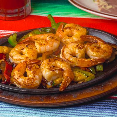Shrimp fajitas.