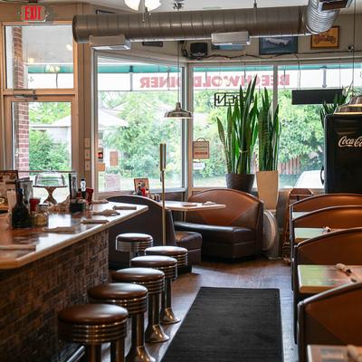 The interior of the restaurant.