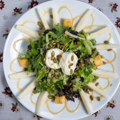 Pear and Goat Cheese Salad.