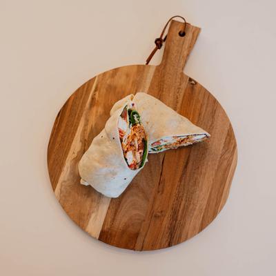 Buffalo Chicken Wrap top view.