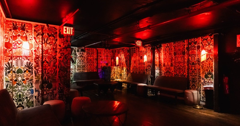 Interior, club seating area