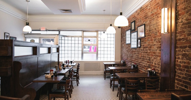 Diner area, tables and chairs, booths