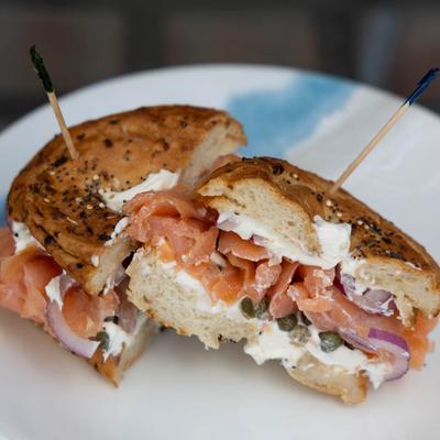 Gluten Free Lox Bagel.