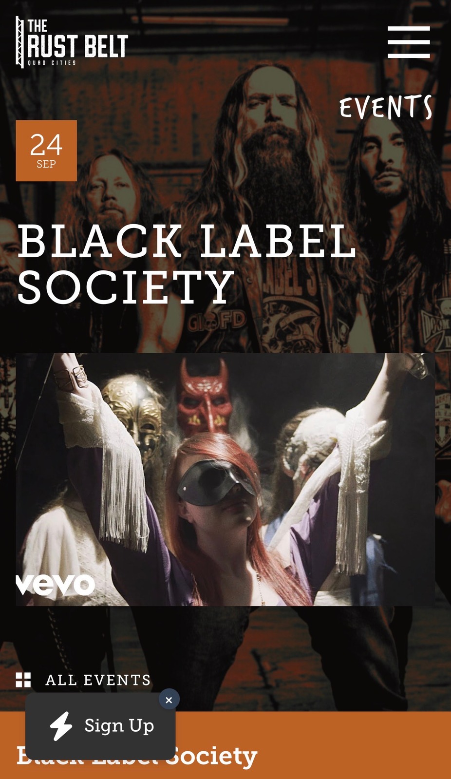 Black Labels Society, Rust Bellt concert event photo