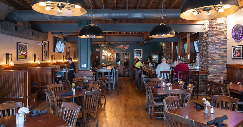 Interior space, dining area and bar area