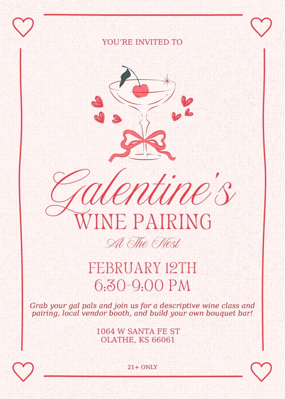 Galentine's Wine Pairing at The Nest event photo