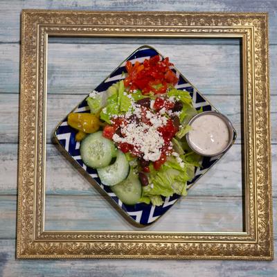 Greek Salad, top view.