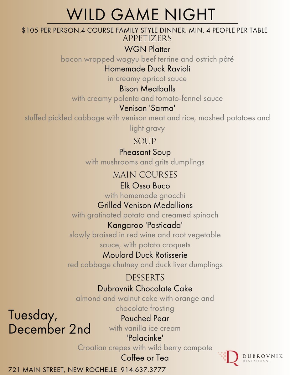 Wild Game Night event photo