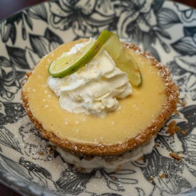 Key Lime Pie, with whipped cream.