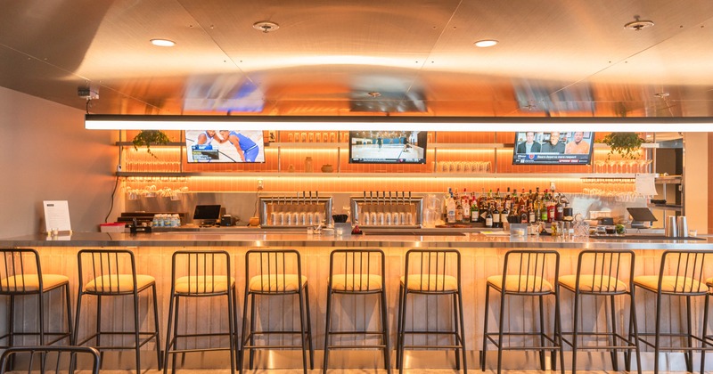 Interior, a bar with bar stools