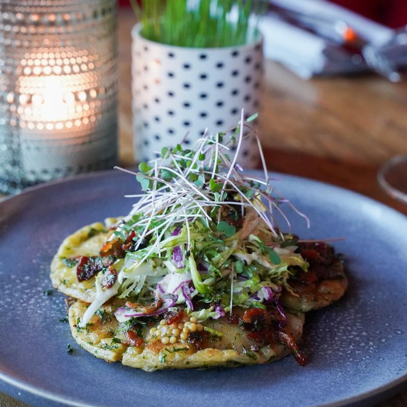 Butternut truffle pierogies photo