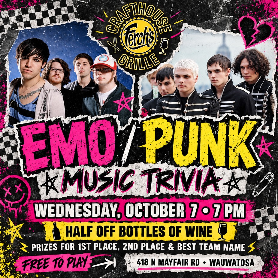 Emo/Punk Music Trivia!!! event photo