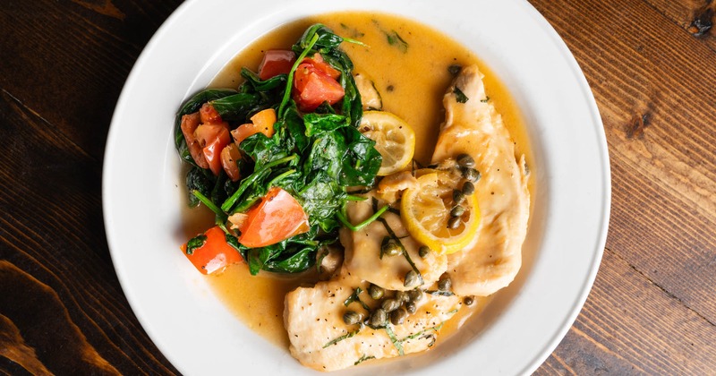 Chicken piccata plate