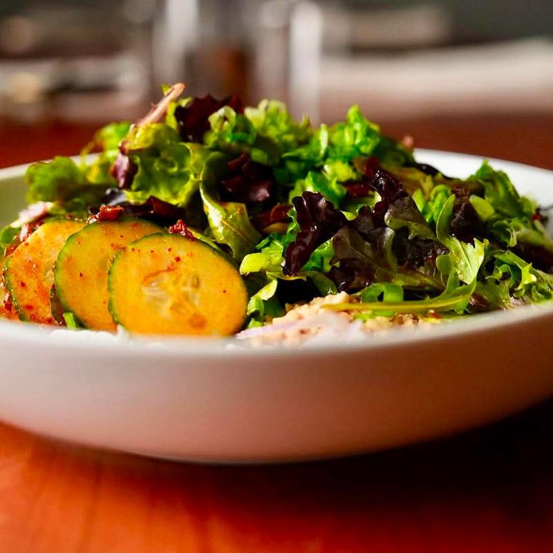 Labneh | Peanut | Shallots | Greens | Chili Crisp | Vinaigrette photo