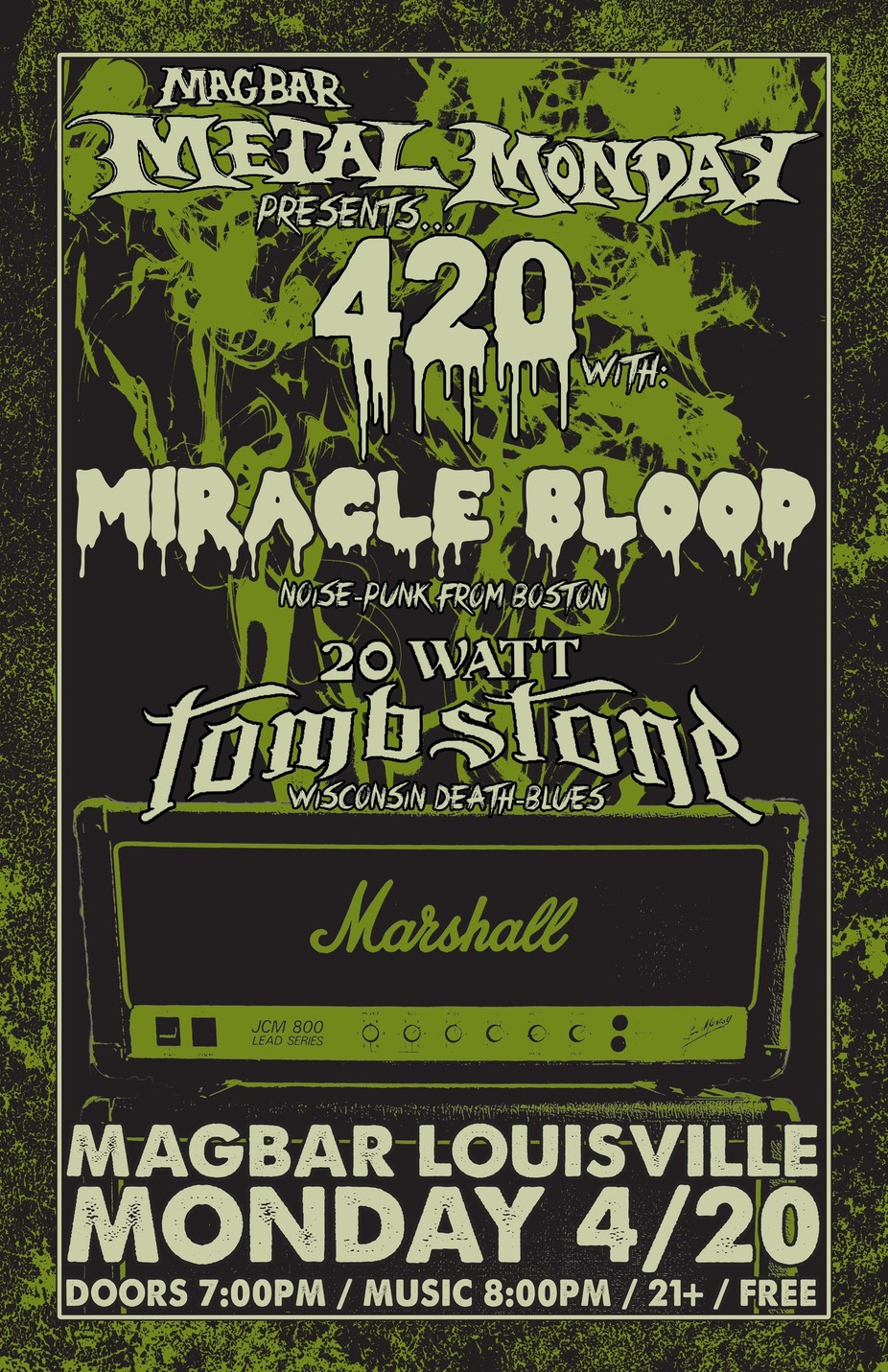 Mag Bar Metal Monday presents: 20 Watt Tombstone & Miracle Blood event photo