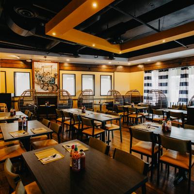 Interior seating area.