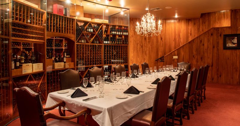 Interior, table ready for guests