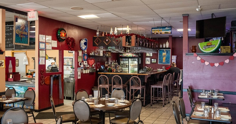 Fully set dining tables