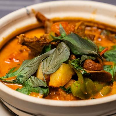 Muangthai's Basil Crispy Duck.