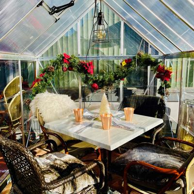 Table for four ready for guests