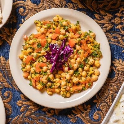 Chickpea Pickled Mango Salad.