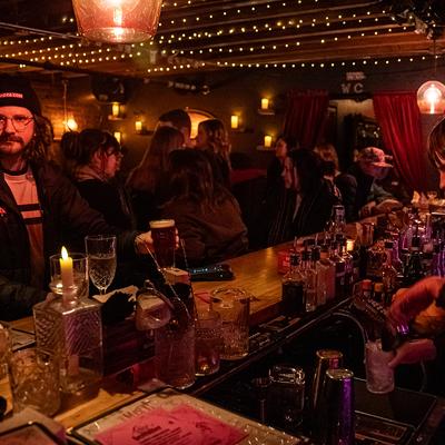 Guests at the restaurant.