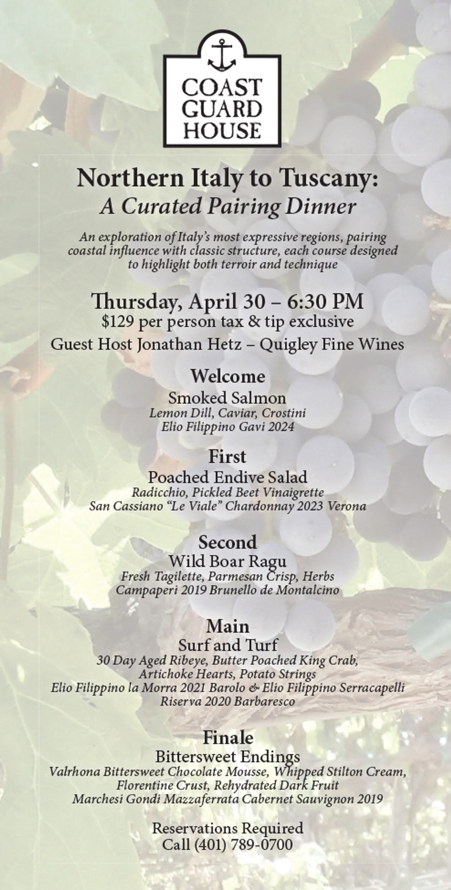 A Curated Pairing Dinner event photo