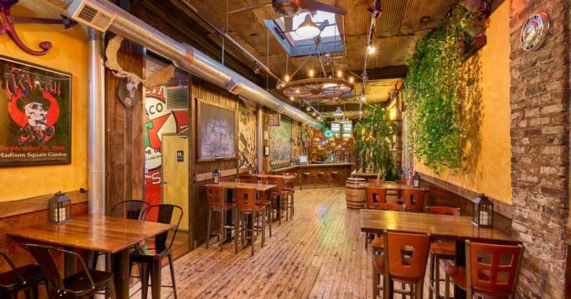 Interior, tables ready for guests