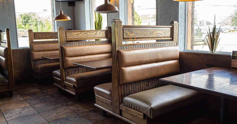 Interior, booths, tables