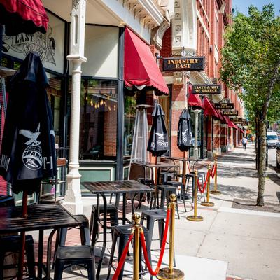 Exterior, seating area.