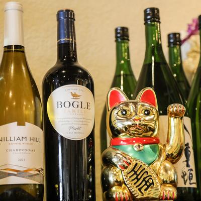 Various drinks in bottles.