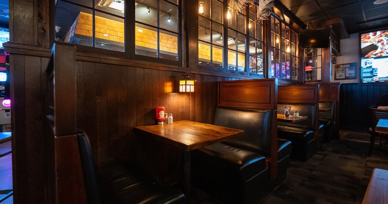 Interior, restaurant booths