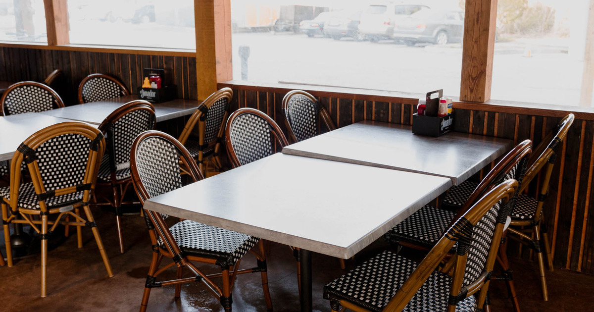 Interior, tables and chairs