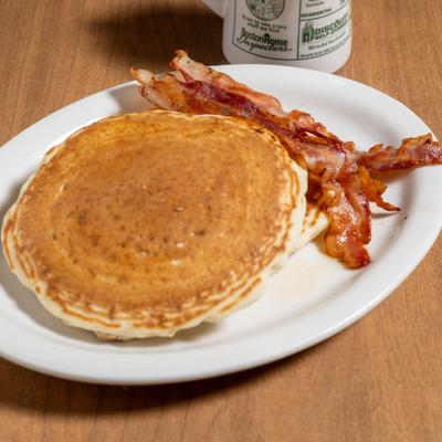 Pancakes and bacon.