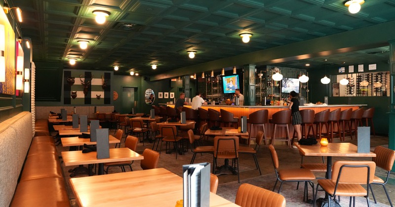 Interior, seating and bar area