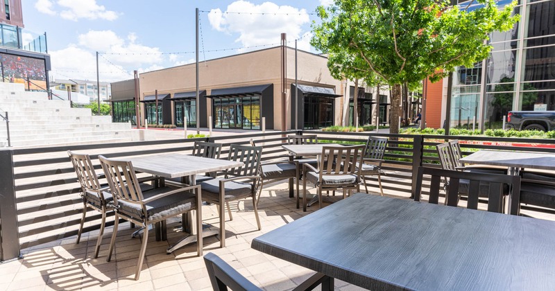 Outdoor patio, seating area