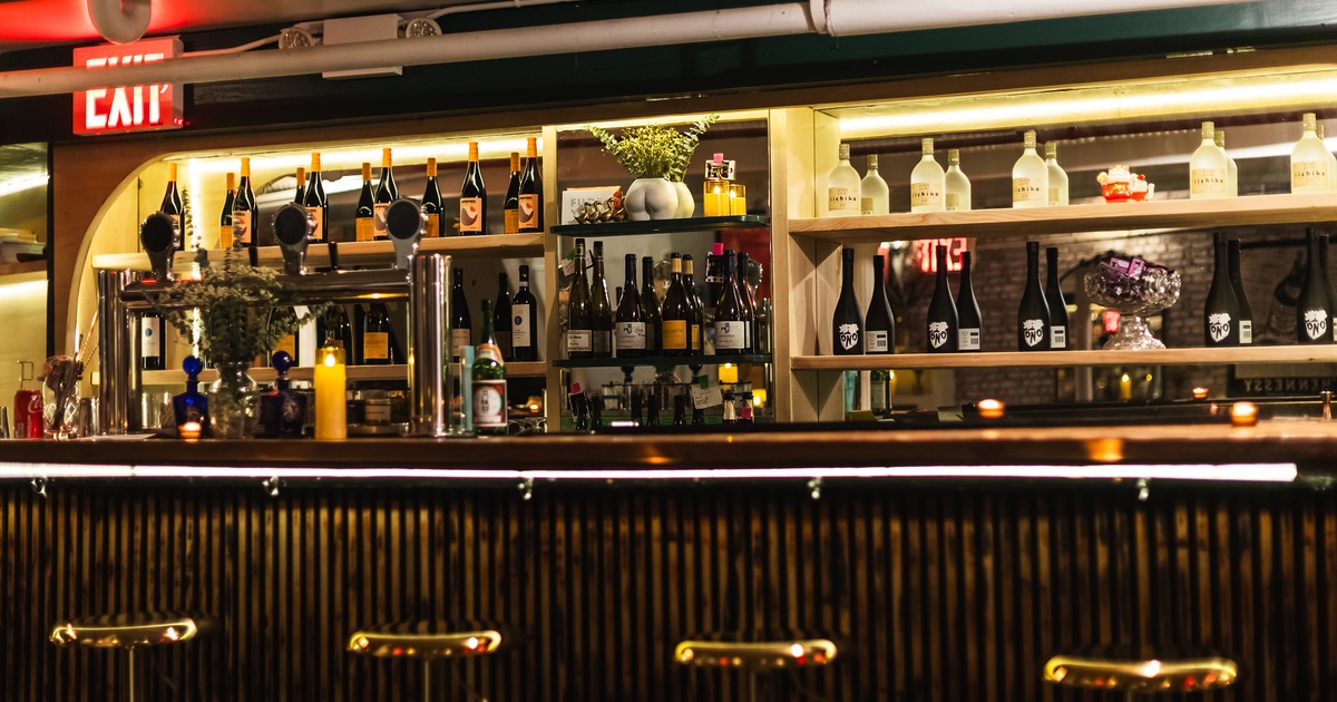 The bar area