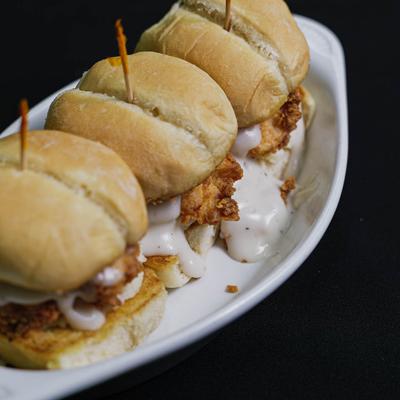 Country Fried Chicken Sliders.