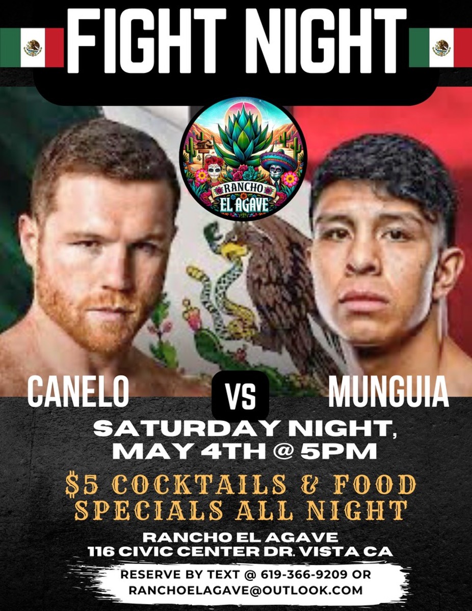FIGHT NIGHT! Canelo vs Munguía 05/04/24 @ 5pm event photo