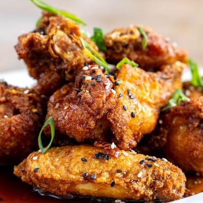 Chicken wings, close up