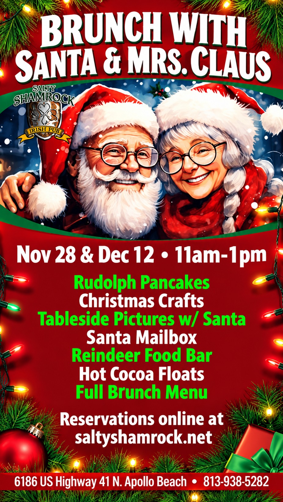 BRUNCH WITH SANTA AND MRS. CLAUS event photo